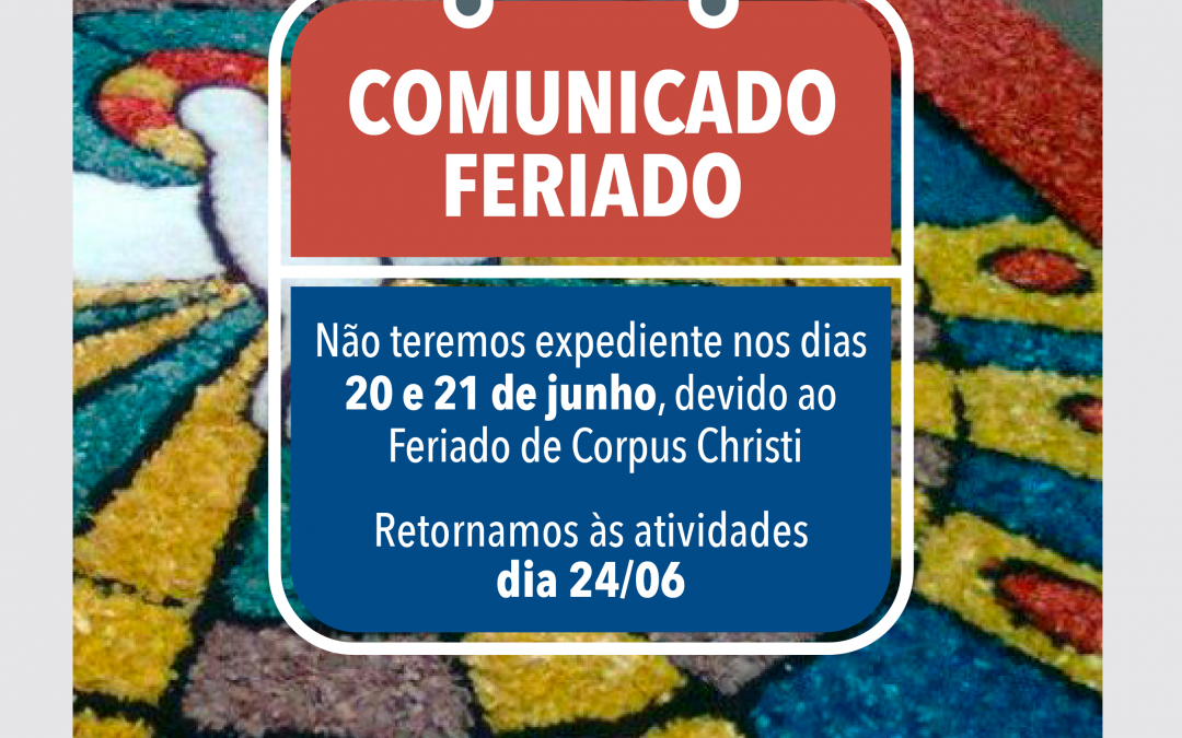 FERIADO: CORPUS CHRISTI